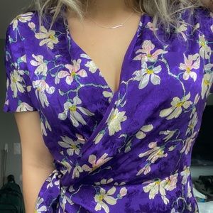 Mango Purple Flower Dress